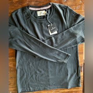 The Normal Brand Long-Sleeve Crewneck Shirt - Black NWT